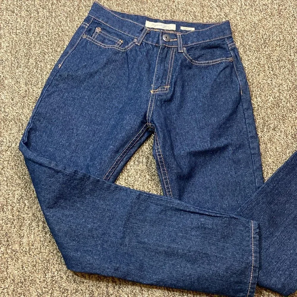 Vintage Genes 1891 💯 Cotton Tapered Indigo Blue Denim Jeans Men’s Size W28/L30